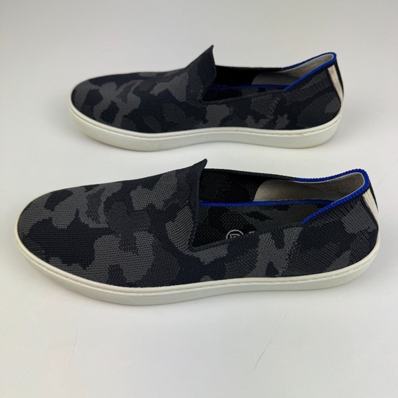 Rothys Womens Size 9M Casual Gray Camo Knit Slip On Comfort Sneaker Shoes - Picture 4 of 6